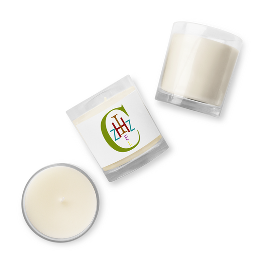 Glass jar soy wax candle